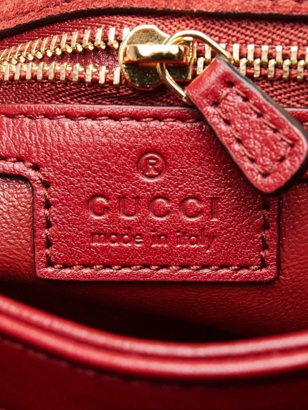 Gucci Red Suede Blondie Crossbody Bag - Picture 9 of 12